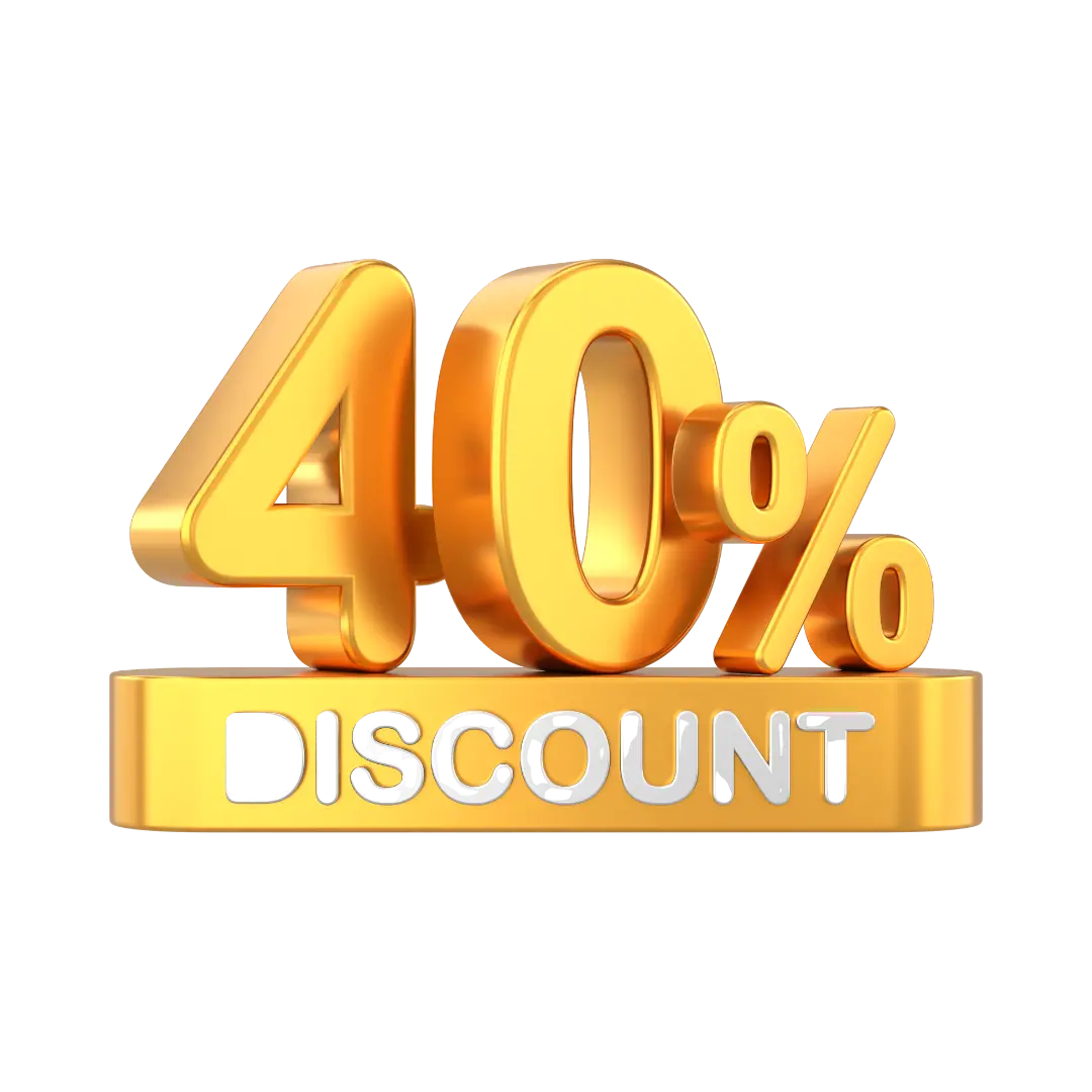 40 % DISCOUNT