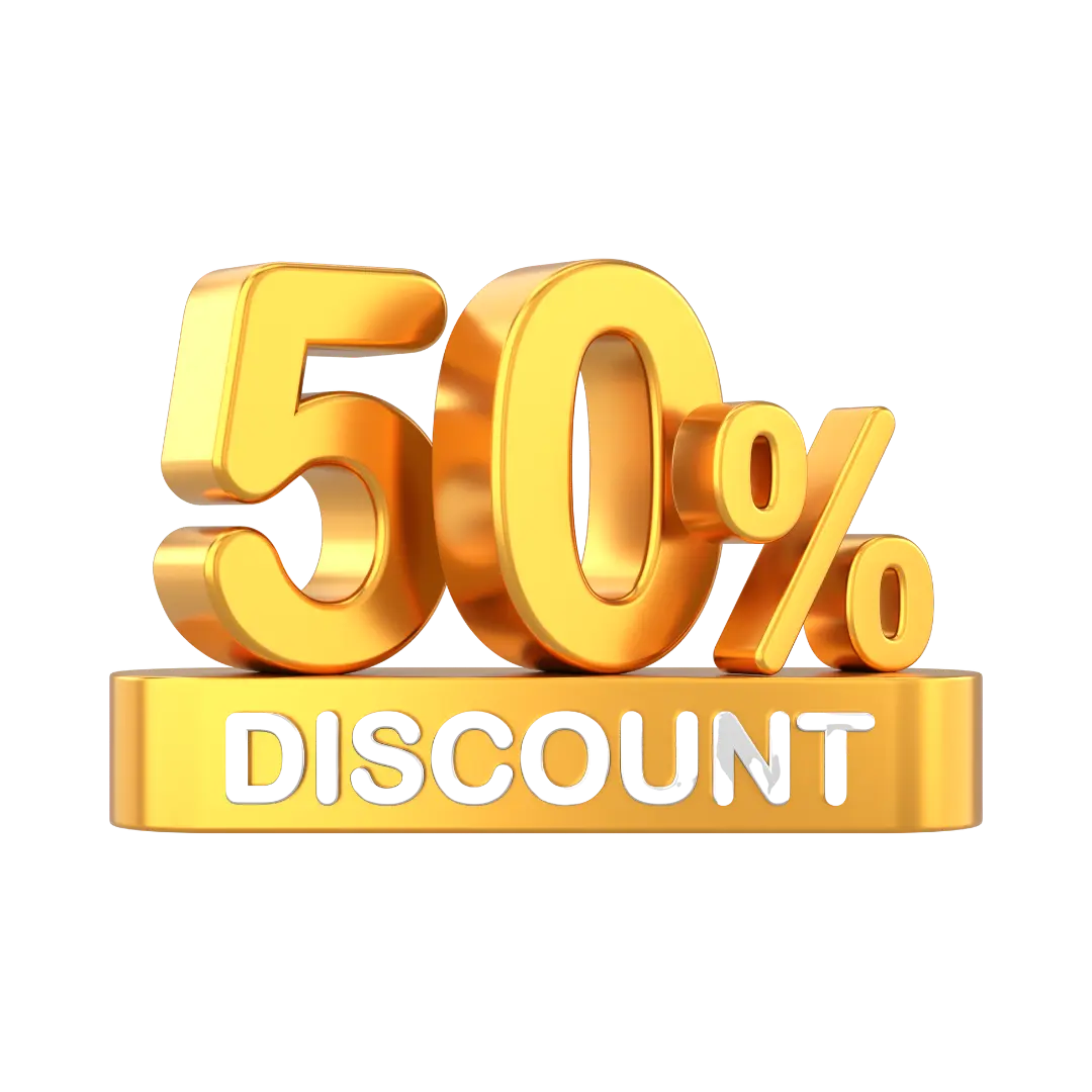 50% DISCOUNT
